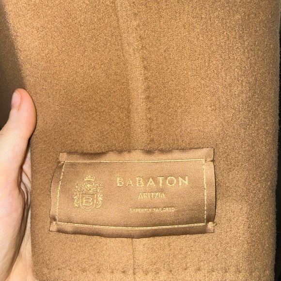 Babaton Camel Double-Breasted Slouch Coat: Aritzia - Picture 5 of 9